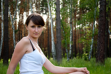 Image showing Girl in forst