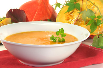 Image showing Pumpkin cream soup