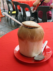 Image showing Fresh coconut juice