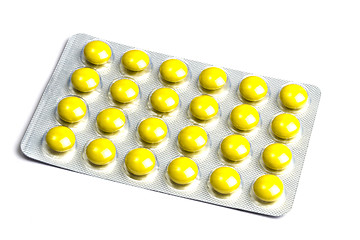 Image showing Set of pills isolated on white 