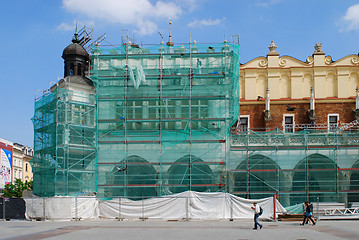 Image showing Sukiennice are under renovation, Cracow, Poland 