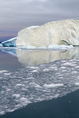 Image showing Iceberg in Ilulissat at sunset