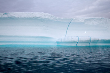 Image showing Iceberg with turquoise line