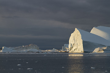 Image showing Iceberg in sunset