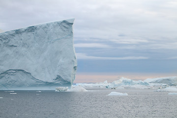 Image showing Iceberg in Ilulissat at sunset