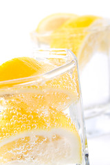 Image showing soda water and lemon