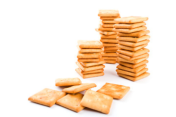 Image showing three stacks of cookie 