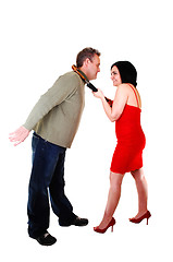 Image showing She is pulling her boyfriend.