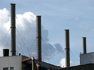 Image showing factory chimneys