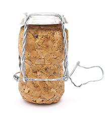 Image showing Champagne cork with metal wire 