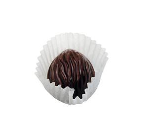 Image showing Chocolate truffle-clipping path