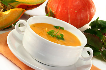 Image showing Pumpkin cream soup