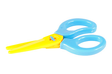 Image showing Double color plastic scissors