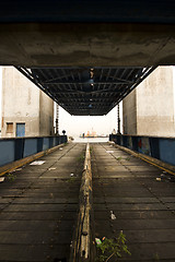 Image showing old desert car ferry dock