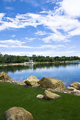 Image showing Blue sky over water 