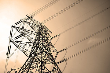 Image showing Electricity pylons