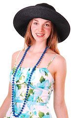 Image showing Young lady with hat.