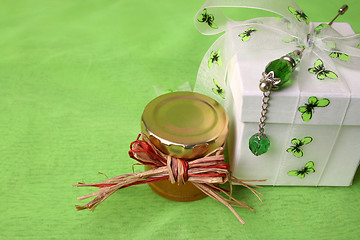 Image showing Box and Honey Jar