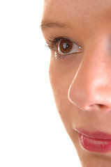 Image showing Girls half face.