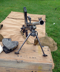 Image showing world war two machine gun