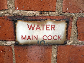 Image showing water cock wall