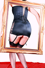 Image showing Framed girl in lingerie.