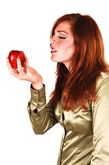 Image showing This apple is good.