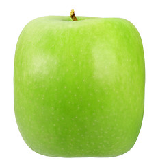 Image showing Single square green apple