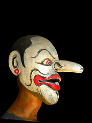 Image showing Portrait eines Clown in der Seitenanasicht