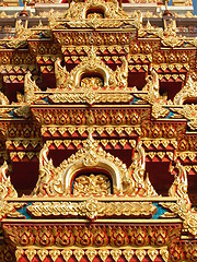 Image showing Roof detail at Wat Chalong, Phuket, Thailand