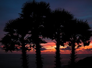 Image showing Sunset at Cape Promthep, Phuket, Thailand