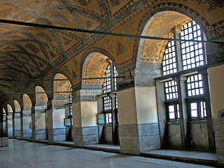 Image showing Decorated arches in the Hagia Sophia, Istanbul, Turkey