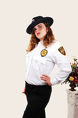 Image showing Pretty security guard.