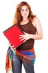 Image showing Schoolgirl wit books.