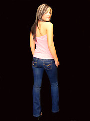 Image showing Young lady in jeans.