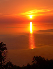 Image showing Sunrise over the lake   