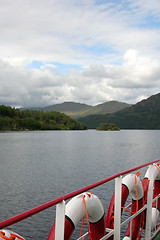 Image showing scotland lake view from boat