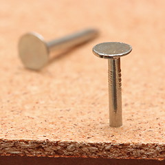 Image showing Nail and board