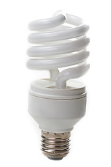 Image showing Fluorescent lamp bulb on isolated background