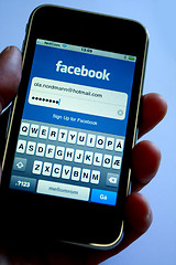 Image showing iPhone Facebook