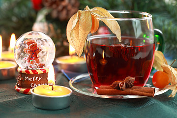 Image showing Hot drink for winter and Christmas