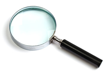 Image showing Magnifying glass on white background