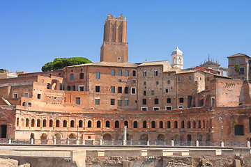 Image showing Trajan Market (Mercati Traianei) in Rome, Italy 