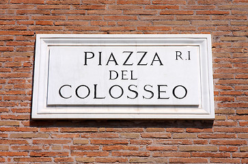 Image showing Piazza del Colosseo in Rome, Italy