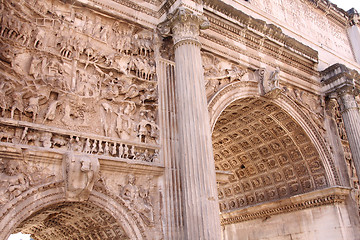 Image showing Arco di Settimio Severo, Forum Romano in Rome, Italy