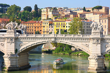 Image showing Ponte Vittorio Emanuele II in Rome, Italy 