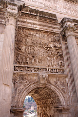 Image showing Arco di Settimio Severo, Forum Romano in Rome, Italy