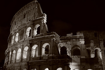 Image showing Colosseum at night in Rome, Italy  