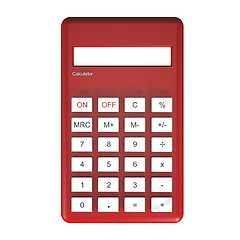 Image showing Red calculator