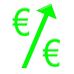 Image showing Raising Euro Currency